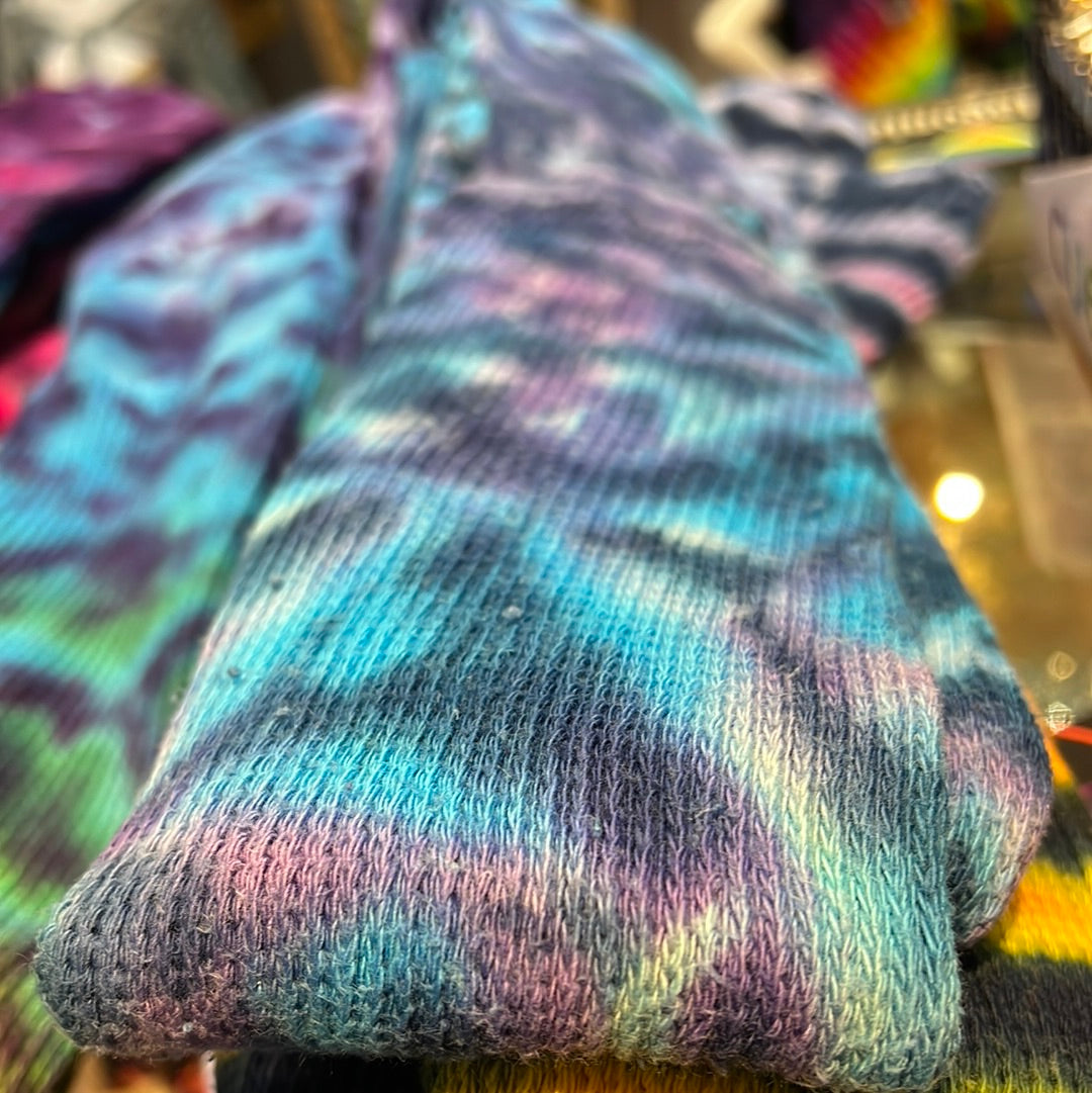 Tie Dye Thigh High Socks