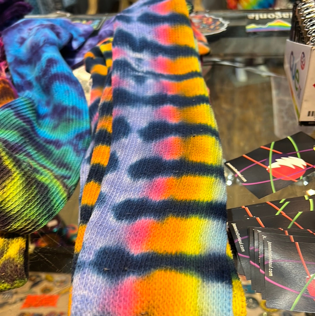 Tie Dye Thigh High Socks