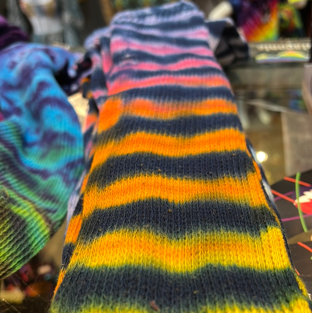 Tie Dye Thigh High Socks