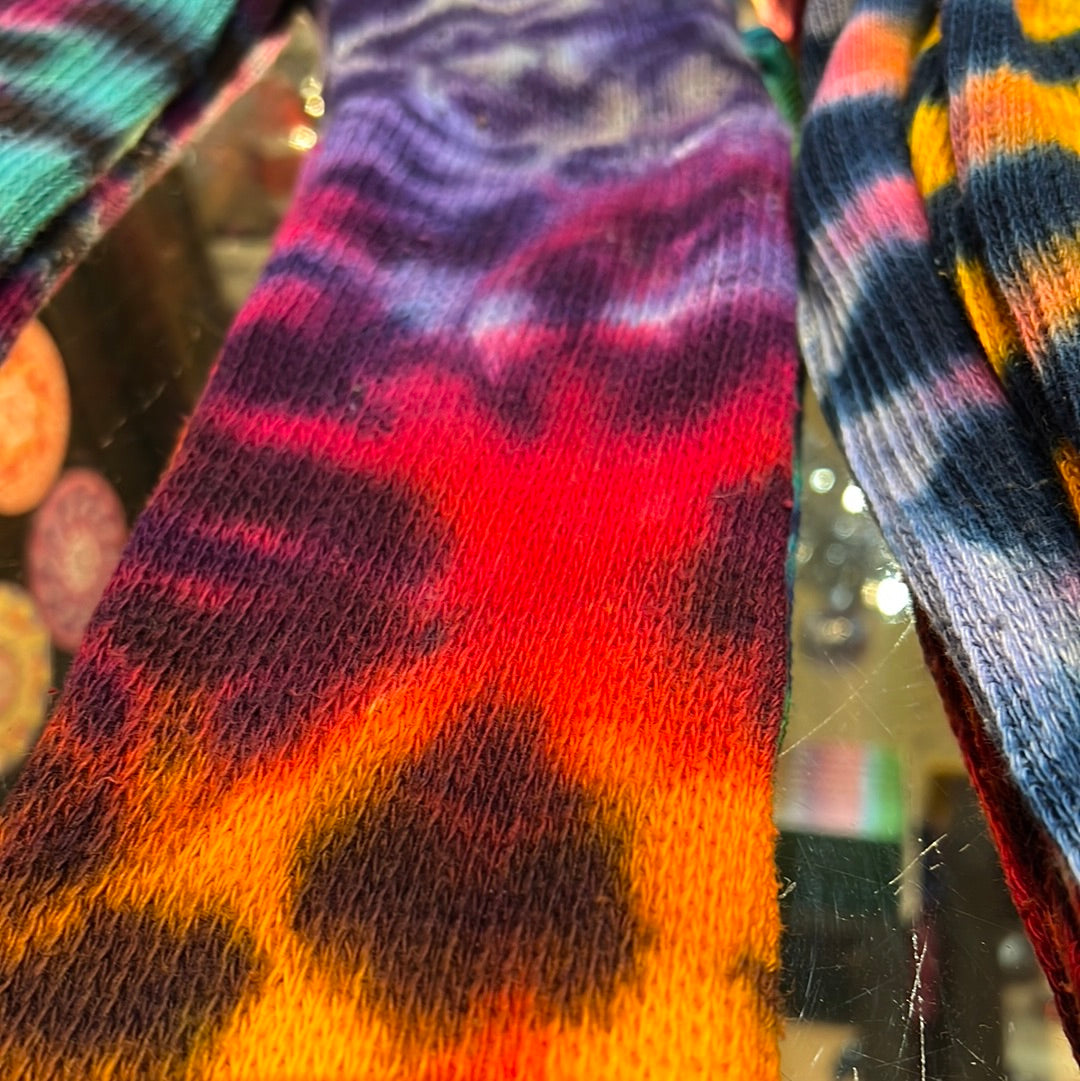 Tie Dye Thigh High Socks