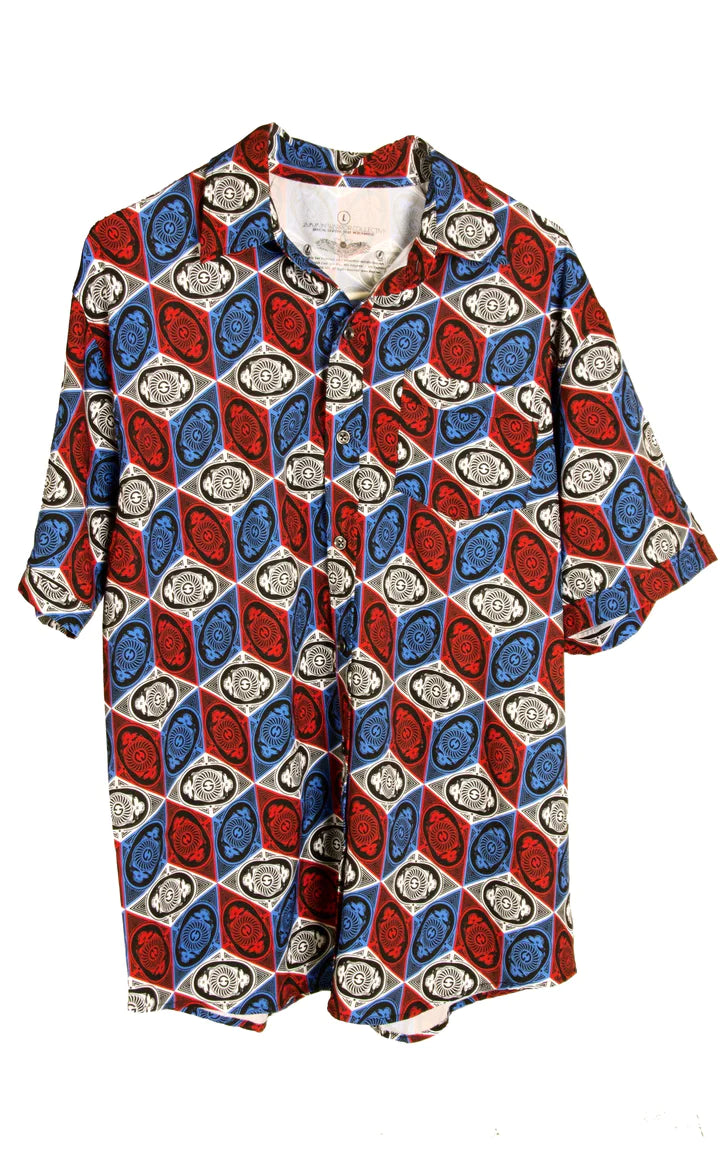 Grateful Dead American Geo Men's Button Down
