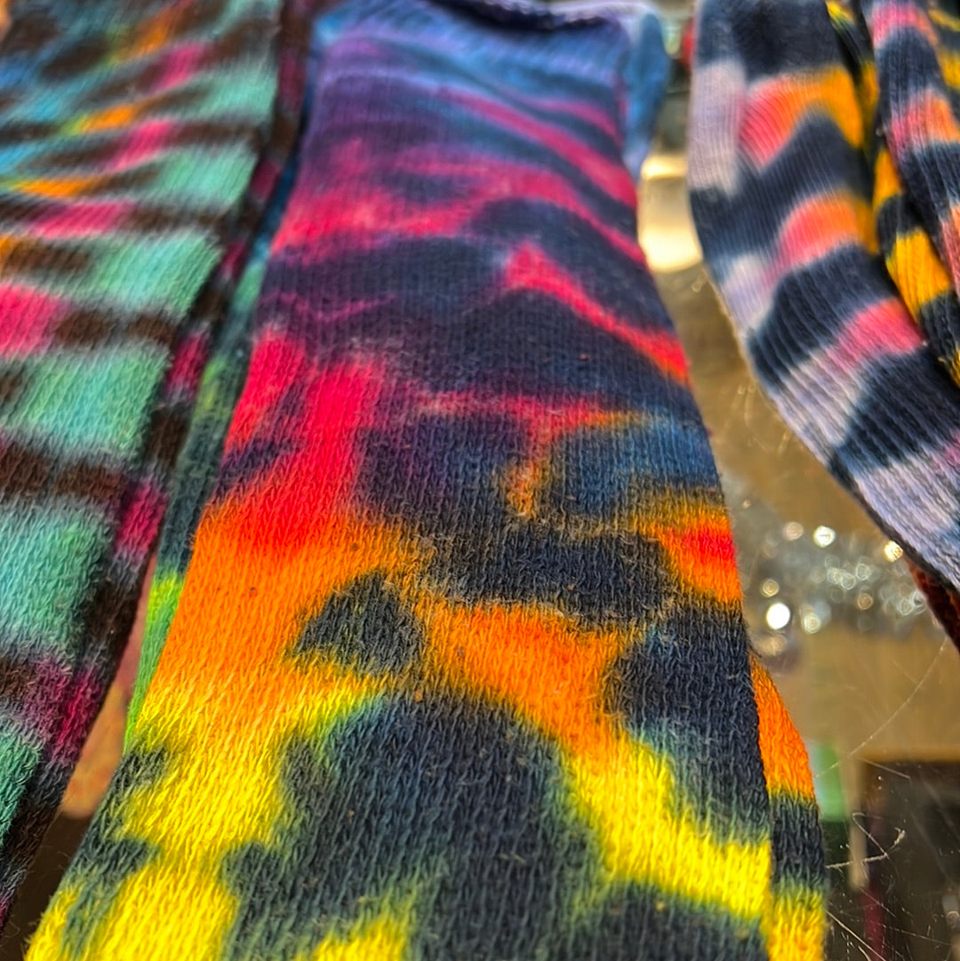 Tie Dye Thigh High Socks