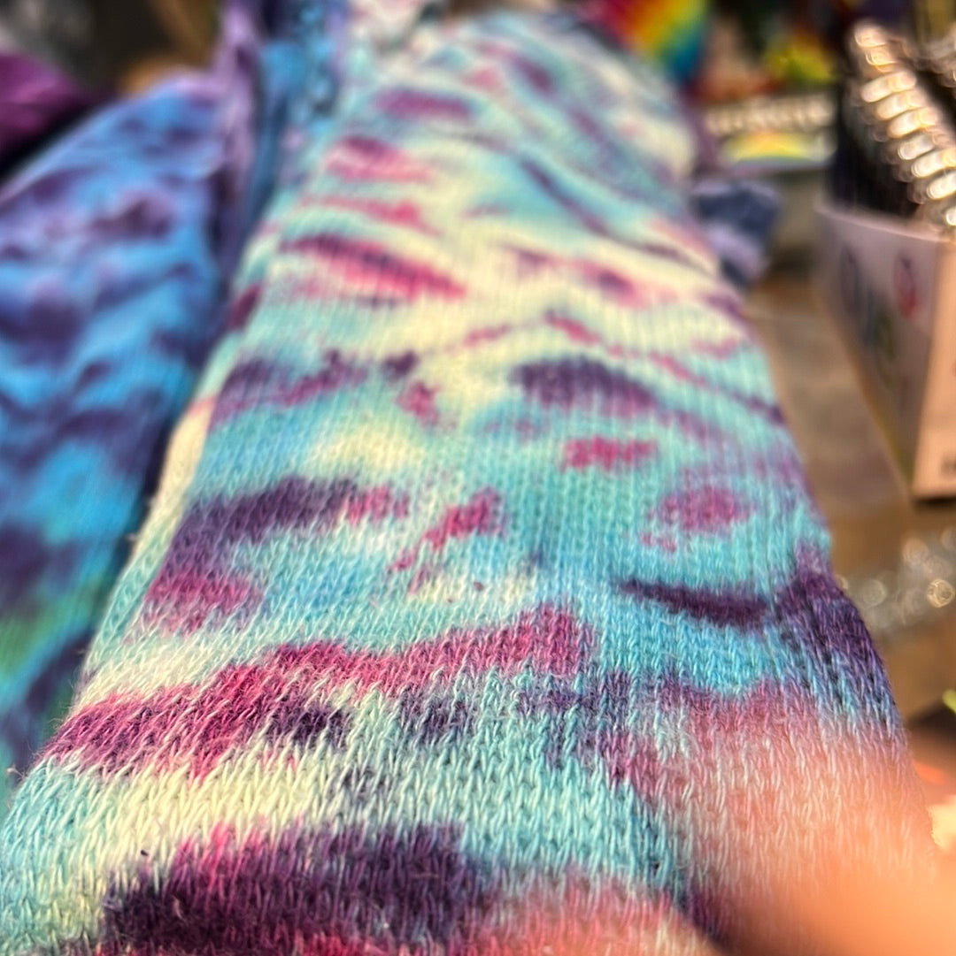 Tie Dye Thigh High Socks