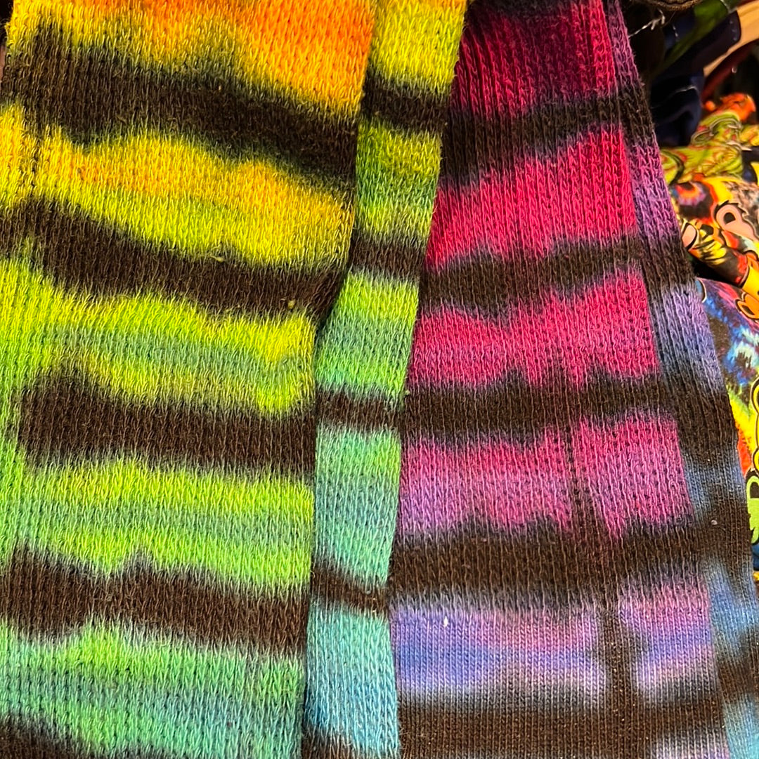 Tie Dye Thigh High Socks
