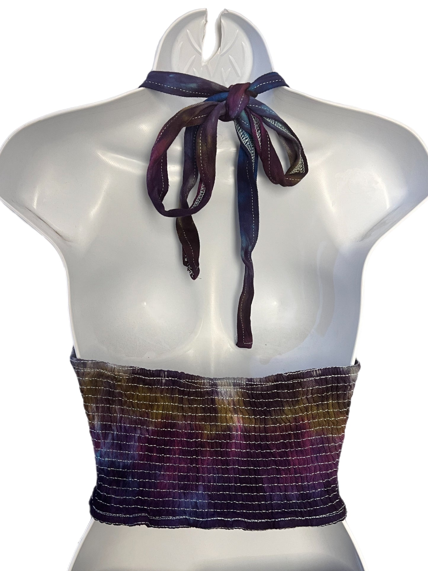 Very Fairy Tie Dyed Denim Corset Top