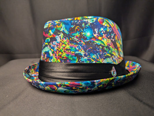 Rainbow Liquid Light Fedora