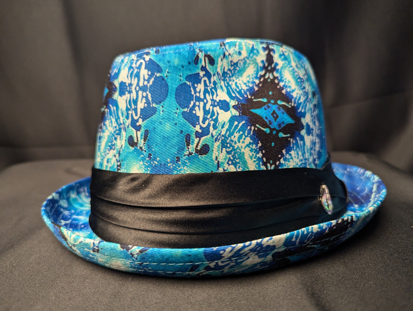 Psychedelic Blue Liquid Light Fedora