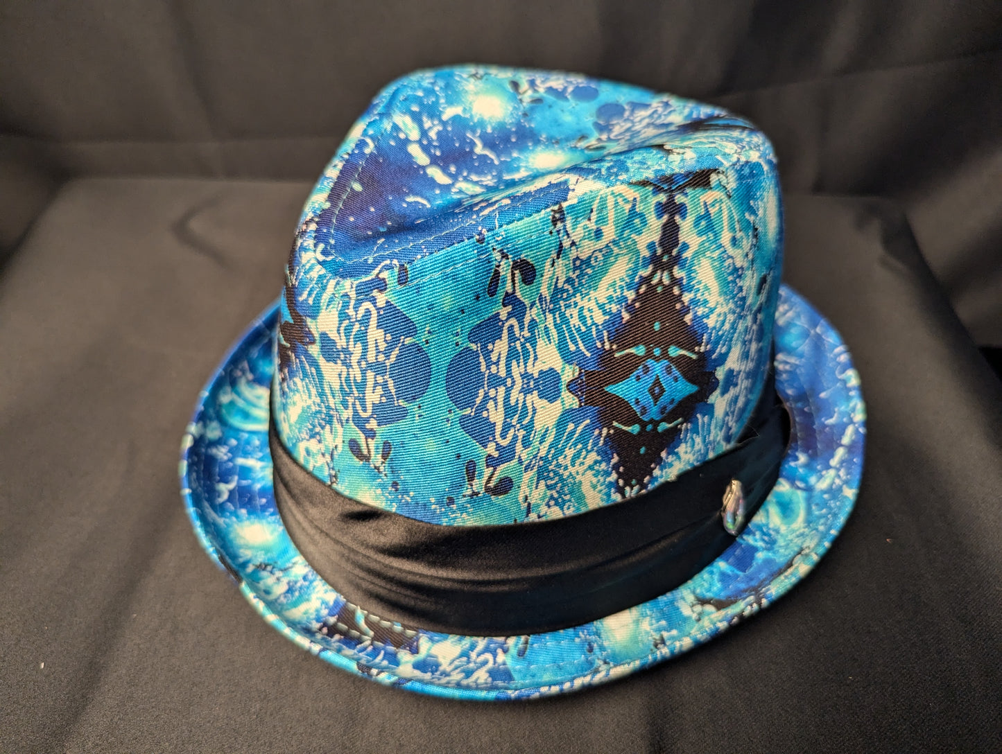 Psychedelic Blue Liquid Light Fedora