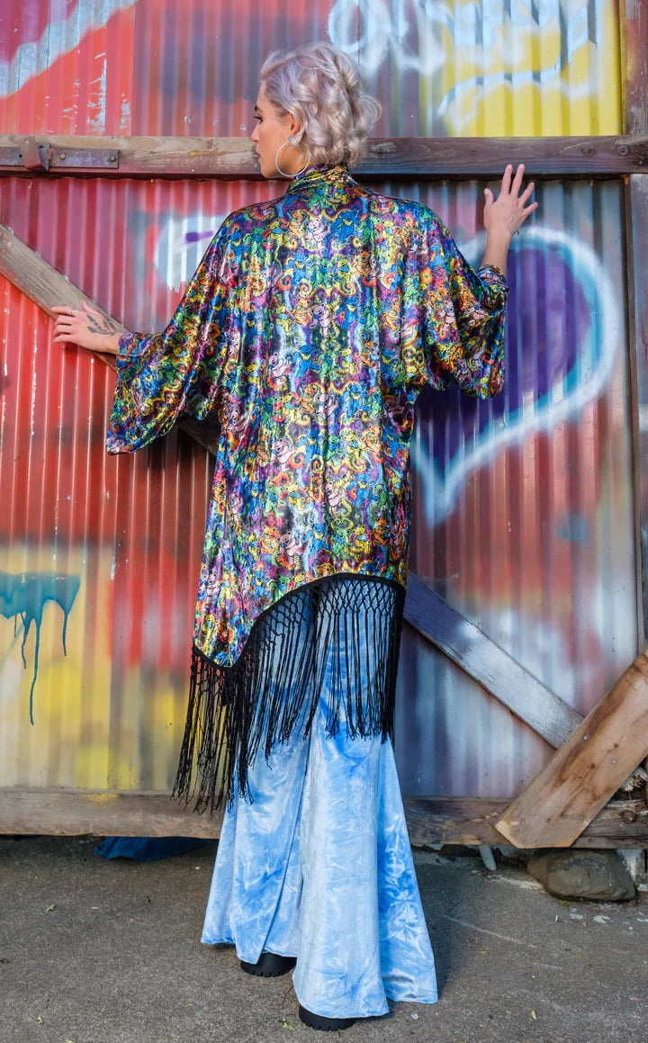 Grateful Dead Dancing Bears Velvet Kimono