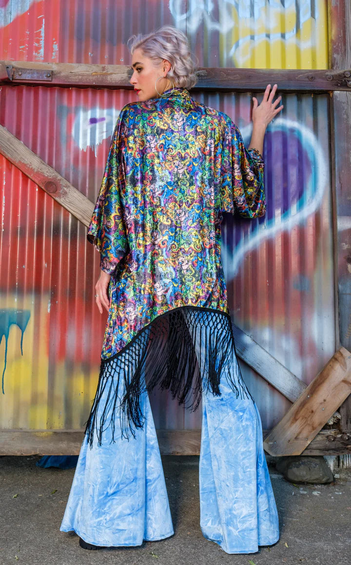 Grateful Dead Dancing Bears Velvet Kimono