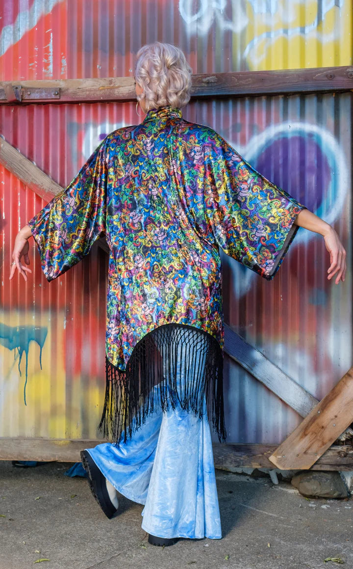 Grateful Dead Dancing Bears Velvet Kimono