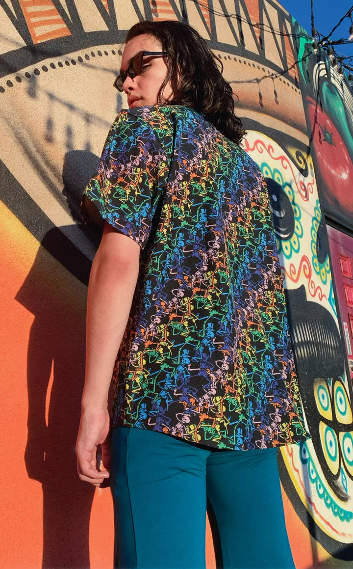 Grateful Dead Dancing Skeletons Men's Button Down