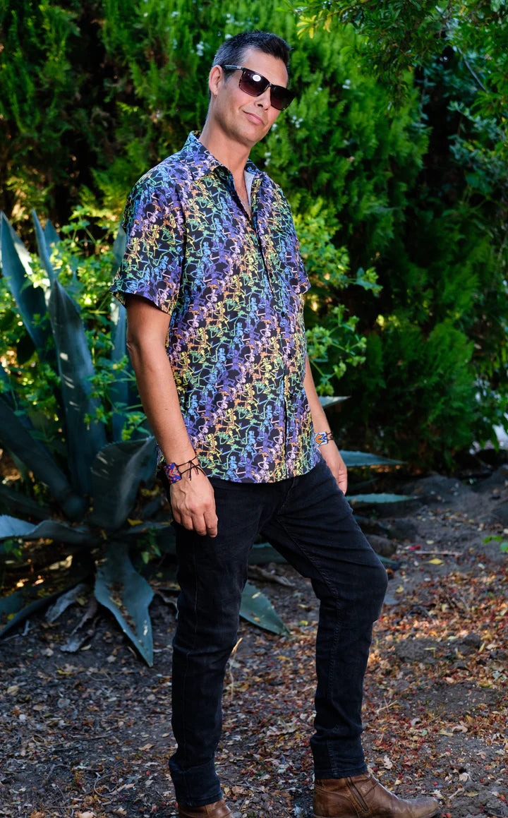 Grateful Dead Dancing Skeletons Men's Button Down