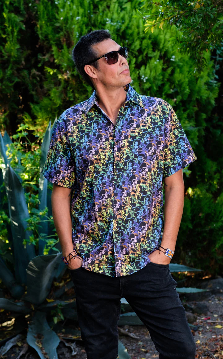Grateful Dead Dancing Skeletons Men's Button Down
