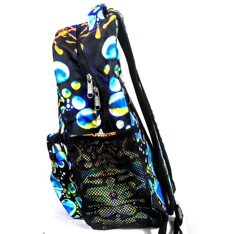 Blue Liquid Lights Festival Backpack Psychedelic Tie Dye Steal Your Face Grateful Dead Festival