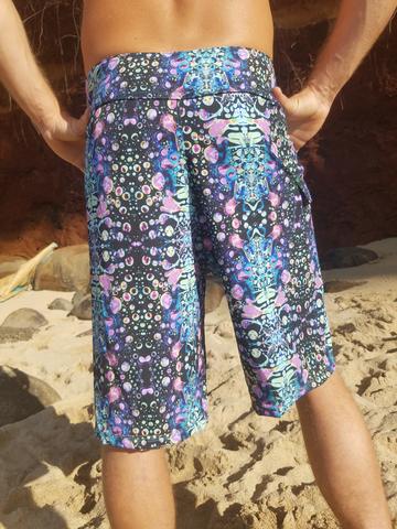 Violet Liquid Lights Board Shorts