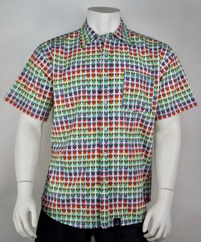Rainbow Liquid Lights Button Down Shirt