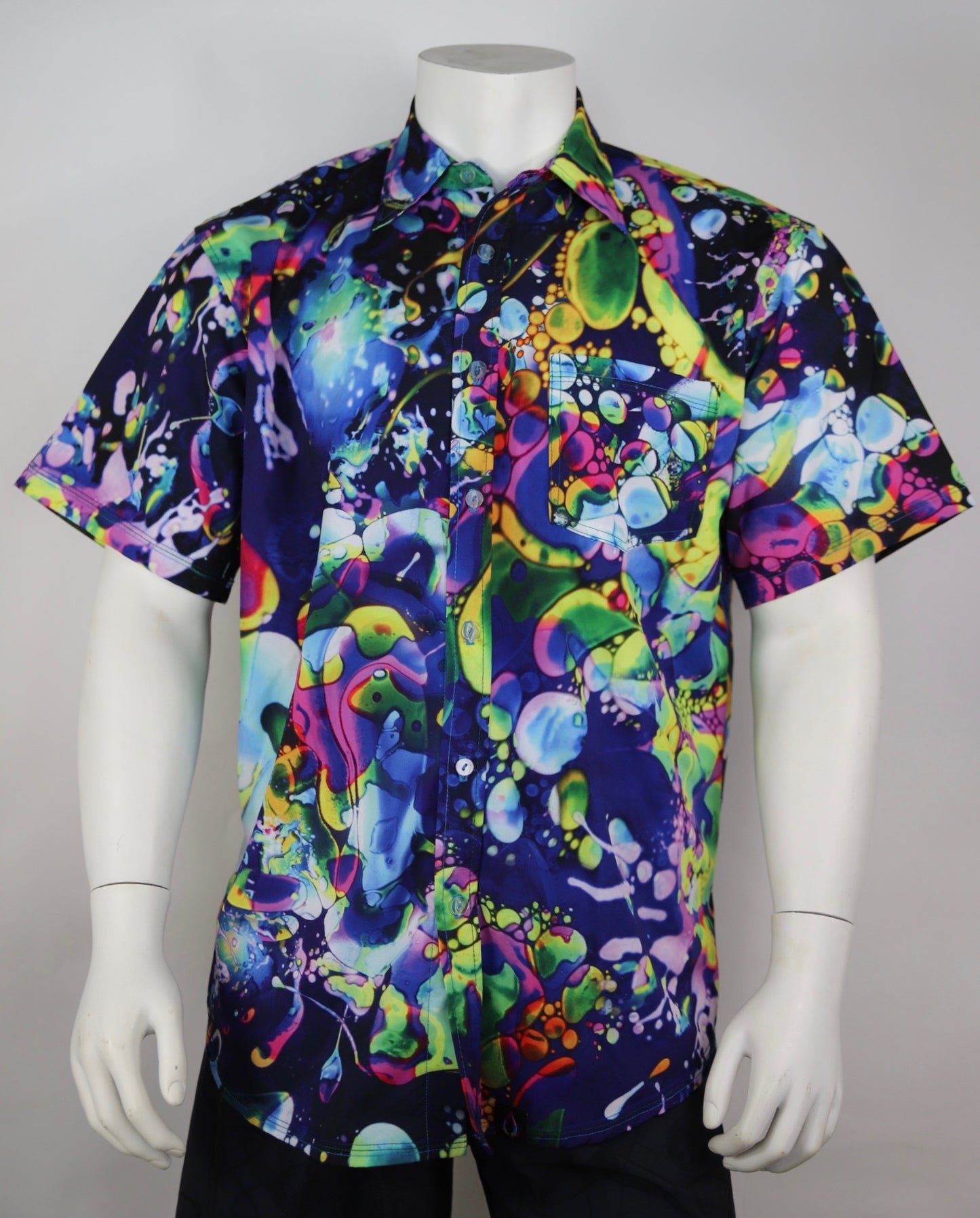 Rainbow Liquid Lights Men's Button Down