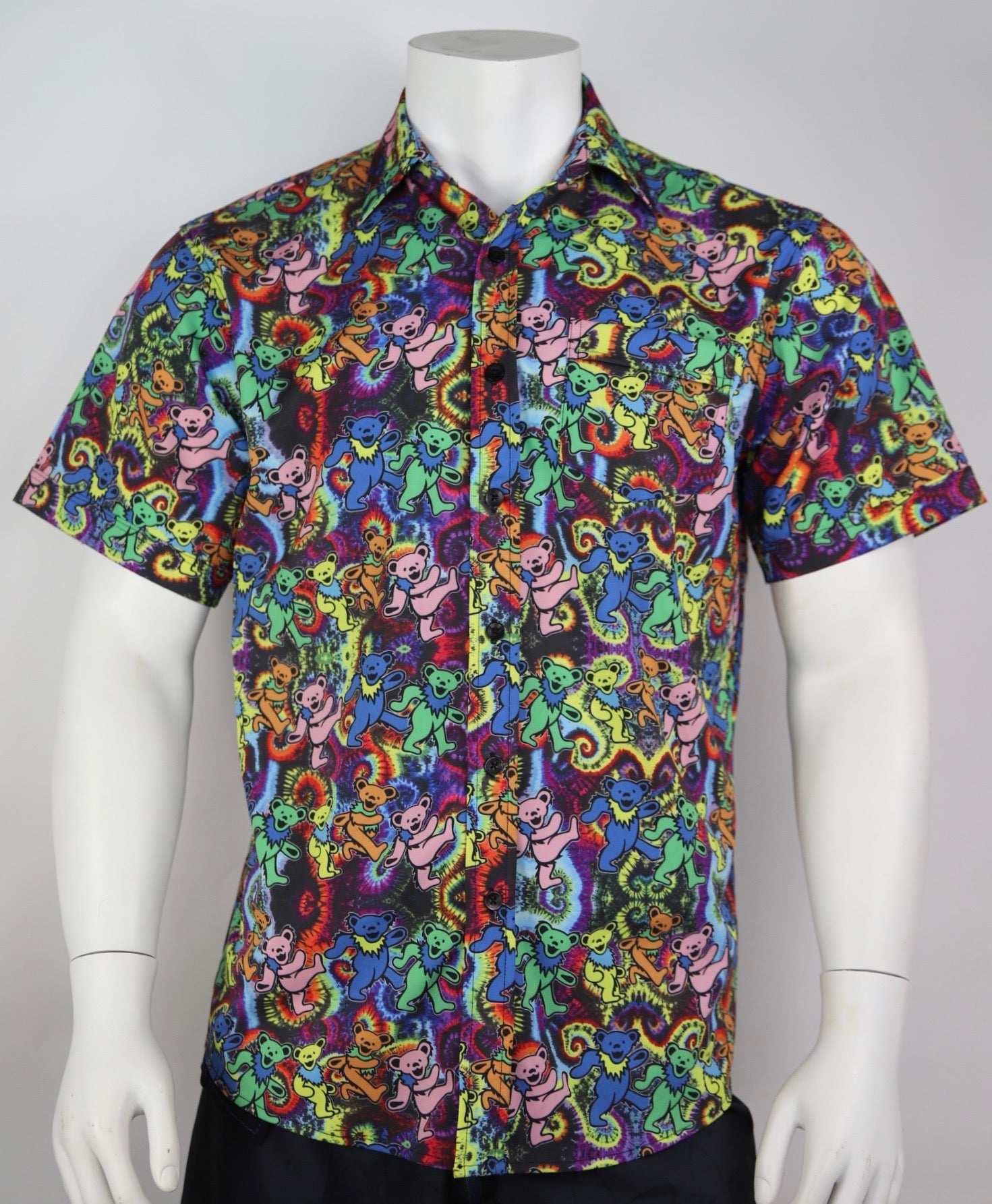 Grateful Dead (Dead & Company) Dancing Bear Button Down Shirt w Pocket